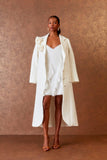 Vestido Curto Babados - OFF WHITE