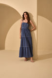 Vestido Linho Pesponto - Indigo - SKUNK