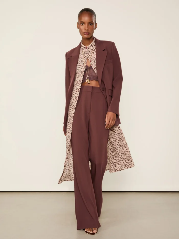 Blazer Com Linho Ajustado Marrom - ANIMALE