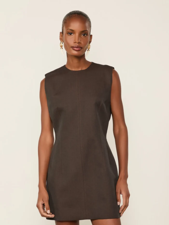 Vestido Curto Marrom Dries - ANIMALE