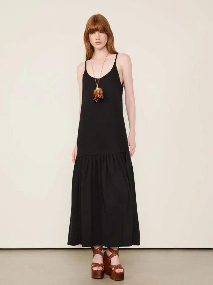 Vestido De Malha Pesada Com Bolsos Preto - ANIMALE