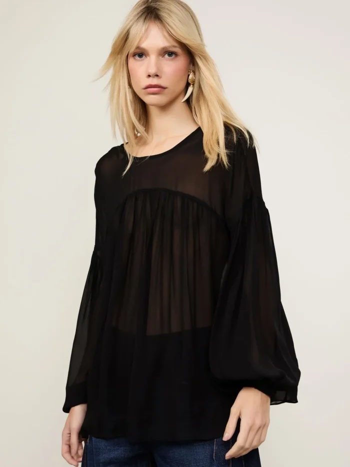 BATA MANGA LONGA PRETO - ANIMALE
