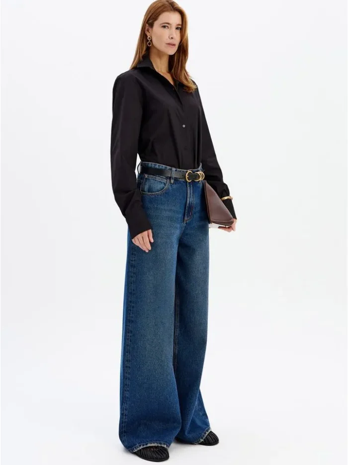 Calça Jeans Relaxed Cintura Média